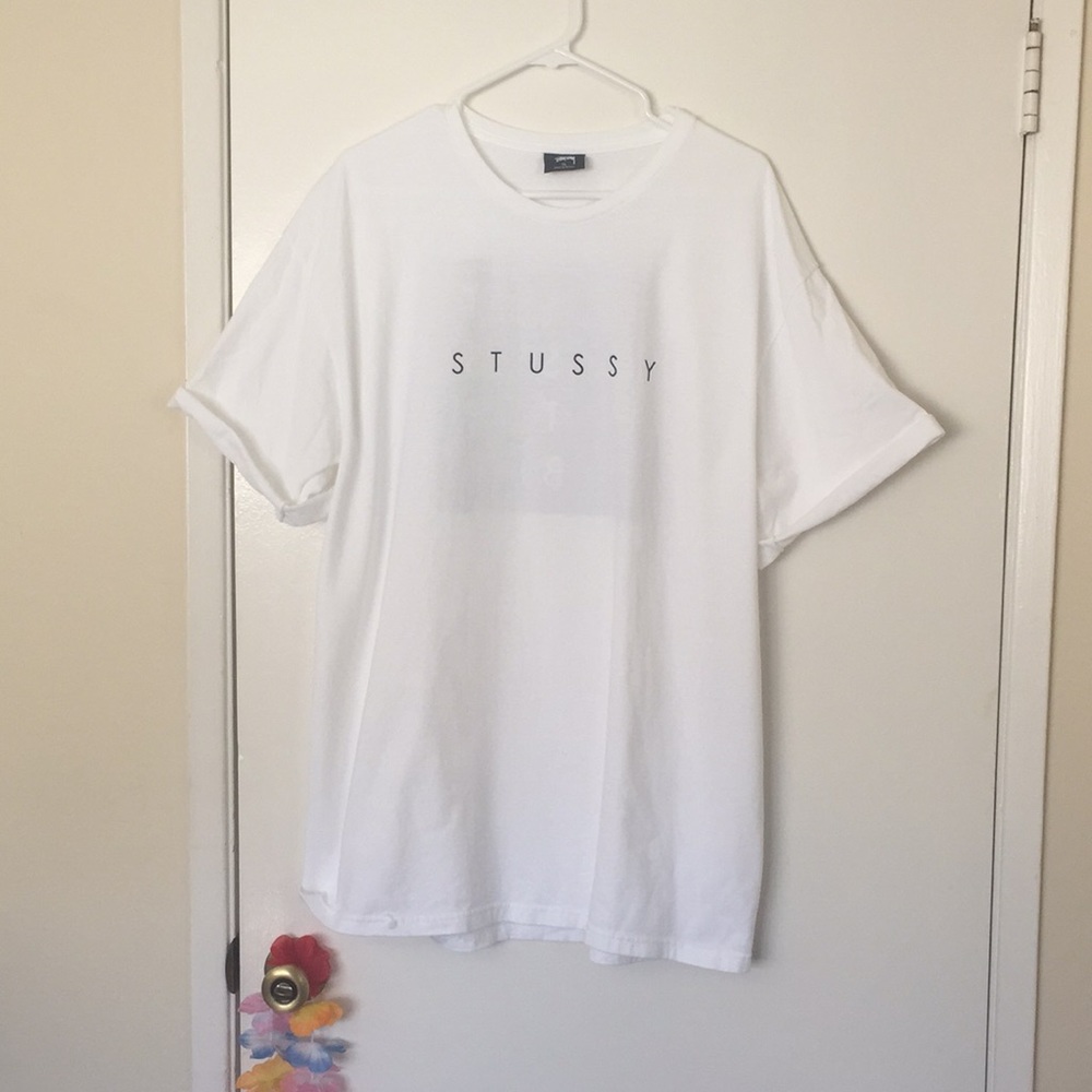 White Stussy Tribe Shirt